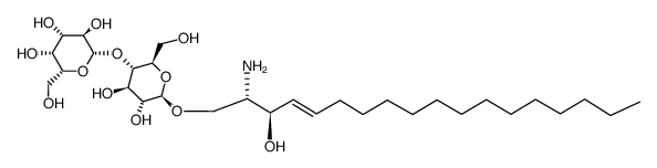 D-乳糖基-β1-1'-D-赤型-鞘氨醇结构式