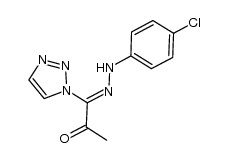 (Z)-1-[2-(4-chlorophenyl)hydrazono]-1-(1H-1,2,3-triazol-1-yl)propanone结构式