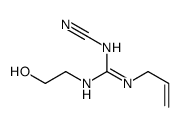 1-cyano-3-(2-hydroxyethyl)-2-prop-2-enylguanidine结构式