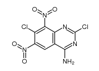 2,7-dichloro-6,8-dinitroquinazolin-4-amine结构式