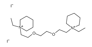 1-ethyl-1-[2-[2-[2-(1-ethyl-3,4,5,6-tetrahydro-2H-pyridin-1-yl)ethoxy] ethoxy]ethyl]-3,4,5,6-tetrahydro-2H-pyridine diiodide结构式