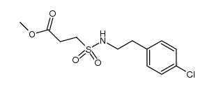 methyl 3-(N-(4-chlorophenethyl)sulfamoyl)propanoate结构式