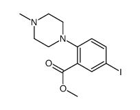 5-碘-2-(4-甲基哌嗪-1-基)苯甲酸甲酯结构式