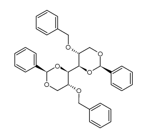 2,5-di-O-benzyl-1,3(R):4,6(R)-di-O-benzylidene-D-mannitol结构式