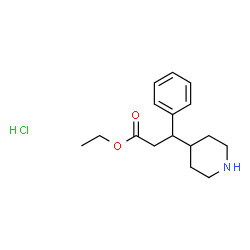 ethyl 3-phenyl-3-(piperidin-4-yl)propanoate hydrochloride Structure