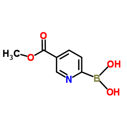 吡啶-2-硼酸-5-羧酸甲酯结构式