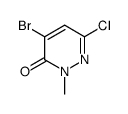 4-溴-6-氯-2-甲基哒嗪-3(2H)-酮结构式