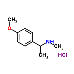 1-(4-Methoxyphenyl)-N-methylethanamine hydrochloride (1:1) Structure