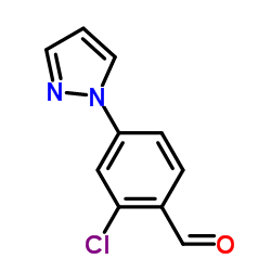 2-氯-4-(1-吡唑基)苯甲醛结构式