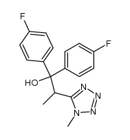 1,1-bis(4-fluorophenyl)-2-(1-methyl-1H-tetrazol-5-yl)propanol结构式