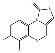 6,7-二氟苯并[B]噻唑并[3,4-D][1,4]噁嗪-1(4H)-硫酮结构式