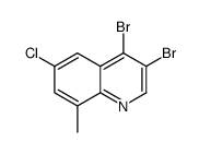 6-Chloro-3,4-dibromo-8-methylquinoline Structure