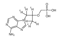 [(2R)-1-(6-aminopurin-9-yl)-1,1,2,3,3,3-hexadeuteriopropan-2-yl]oxymethylphosphonic acid结构式