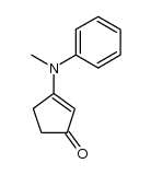 (N-methyl anilino)-3-cyclopentene-2-one结构式