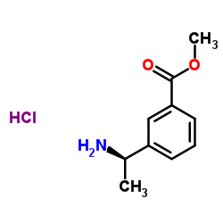 (R)-3-(1-Amino-ethyl)-benzoic acid methyl ester hydrochloride Structure