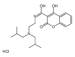 2-[(4-hydroxy-2-oxochromene-3-carbonyl)amino]ethyl-bis(2-methylpropyl)azanium,chloride Structure