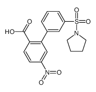 4-nitro-2-(3-pyrrolidin-1-ylsulfonylphenyl)benzoic acid Structure