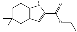 5,5-二氟-4,5,6,7-四氢-1H-吲哚-2-甲酸乙酯结构式