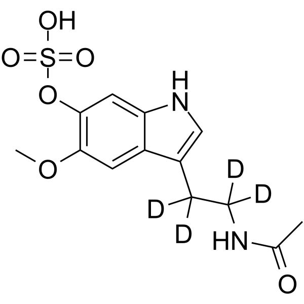 6-Sulfatoxy Melatonin-d4 Structure
