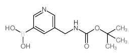 (5-(((叔丁氧基羰基)氨基)甲基)吡啶-3-基)硼酸结构式