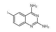 2,4-二氨基-6-碘喹唑啉结构式