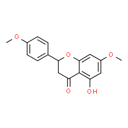 5-Hydroxy-2,3-dihydro-7-methoxy-2-(4-methoxyphenyl)-4H-1-benzopyran-4-one结构式