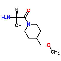 (2S)-2-Amino-1-[4-(methoxymethyl)-1-piperidinyl]-1-propanone Structure