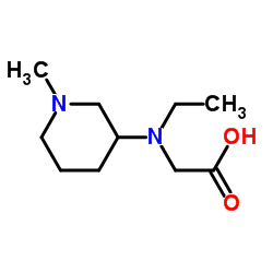 N-Ethyl-N-(1-methyl-3-piperidinyl)glycine Structure