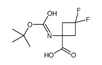 1-((叔丁氧羰基)氨基)-3,3-二氟环丁烷甲酸结构式