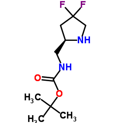 (R)-((4,4-二氟吡咯烷-2-基)甲基)氨基甲酸叔丁酯图片