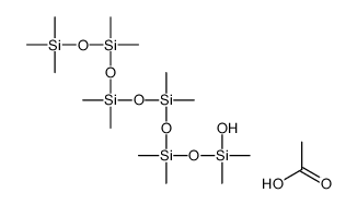 acetic acid,[dimethyl(trimethylsilyloxy)silyl]oxy-[[[hydroxy(dimethyl)silyl]oxy-dimethylsilyl]oxy-dimethylsilyl]oxy-dimethylsilane Structure