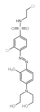 4-[[4-[bis(2-hydroxyethyl)amino]-o-tolyl]azo]-3-chloro-N-(2-chloroethyl)benzenesulphonamide Structure