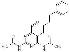 Acetamide,N,N'-[6-formyl-5-(4-phenylbutyl)-2,4-pyrimidinediyl]bis-(8CI)结构式