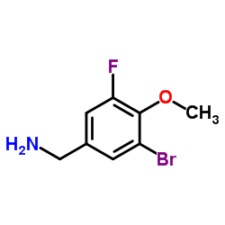 1-(3-Bromo-5-fluoro-4-methoxyphenyl)methanamine Structure