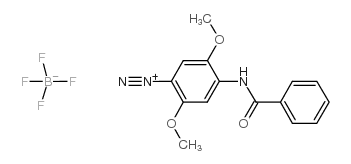 1-benzamido-4-(diazonioamino)-2,5-dimethoxybenzene,tetrafluoroborate Structure