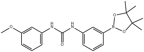 3-(3-甲氧基苯基脲基)苯硼酸频哪醇酯结构式
