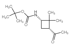 [s,r]-(3-acetyl-2,2-dimethyl-cyclobutyl)-carbamic acid tert-butyl ester Structure