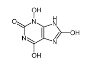 7,9-Dihydro-3-hydroxy-1H-purine-2,6,8(3H)-trione Structure