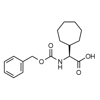 (S)-2-(((苄氧基)羰基)氨基)-2-环庚基乙酸结构式