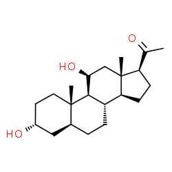 3α,11β-Dihydroxy-5α-pregnan-20-one结构式