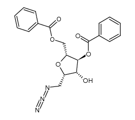 2,5-anhydro-1-azido-4,5-di-O-benzoyl-1-deoxy-D-glucitol结构式