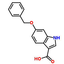 6-苄氧基-3-吲哚羧酸结构式