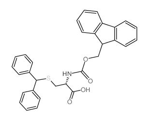 S-(二苯基甲基)-N-[芴甲氧羰基]-L-半胱氨酸结构式