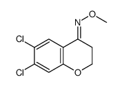 (E)-6,7-dichloro-N-methoxy-2,3-dihydrochromen-4-imine结构式