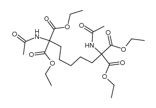 1,7-bis-acetylamino-heptane-1,1,7,7-tetracarboxylic acid tetraethyl ester Structure