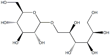 1-O-Α-D-吡喃葡萄糖基-D-甘露糖醇结构式