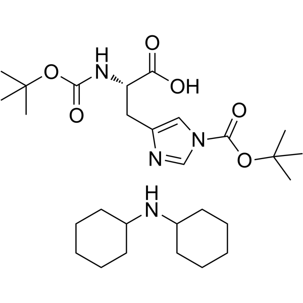 双叔丁氧羰酰基组氨酸二环己胺盐结构式