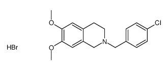 2-[(4-chlorophenyl)methyl]-6,7-dimethoxy-1,2,3,4-tetrahydroisoquinolin-2-ium,bromide Structure