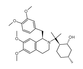 (1R)-N-(8-menthyl)-1-(3',4'-dimethoxybenzyl)-6,7-dimethoxy-1,2,3,4-tetrahydroisoquinoline结构式