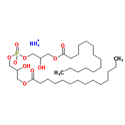 bis(Monomyristoylglycero)phosphate (S,R IsoMer) (amMonium salt) structure